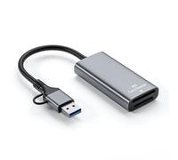 Lecteur de carte mémoire compact USB 3.2 Gen 2 10 Gbit/s A Plug and Play pour photographes USB C pour type A