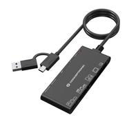 Lecteur de Carte Mémoire - Conceptronic - BIAN10B - USB 3.2 Gen 1 - Type-A/Type-C - Noir