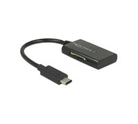 Lecteur de carte mémoire DeLOCK 91740 USB 3.2 Gen 1 Type-C Noir compatible SD/SDHC/SDXC/MicroSD/MMC, taux transfert 480Mbit/s, support Windows/macOS/Android