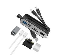 Lecteur de carte mémoire, lecteur de carte SD 6 en 1 et adaptateur USB OTG pour iPhone/iPad, appareils USB-C et USB-A avec emplacements pour carte Micro SD et SD, prend en charge SDHC/SDXC/MMC