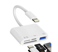 Lecteur de carte mémoire SD pour appareil photo compatible avec iPhone, compatible avec Lightning mâle vers USB femelle, adaptateur OTG micro TF, connecteur de chargeur pour Apple iPad 12, 11, XS, XR,