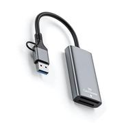 Lecteur de carte mémoire USB 3.2 Gen 2 Port rapide 10 Gbit/s Vitesse de transfert pour flux de travail vidéo numérique 4K Lecteur de carte USB C pour type A