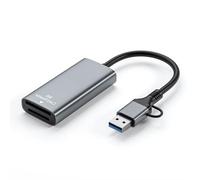 Lecteur de carte mémoire USB 3.2 Gen 2 Port rapide 10 Gbit/s Vitesse de transfert pour flux de travail vidéo numérique 4K Lecteur de carte USB C pour type A