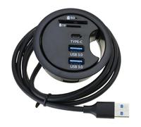 Lecteur de carte mémoire USB3.0 USB 3.0 Dock Card Reader USB Extender pour PC, ordinateur portable, tablette, station d'accueil pour PC de bureau