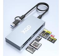 Lecteur de carte mémoire XQD 10 Gbit/s 6 en 2 USB-A USB-C pour cartes XQD (Sony G/M/Lexar 2933x/1400x) SD/XD/CF/MS/TF, lecteur XQD pour systèmes Windows/Mac OS/Linux/Android