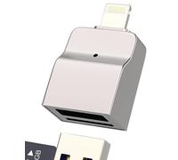 Lecteur de Carte Micro SD Lightning avec Adaptateur USB câble OTG 3.0 pour iPhone 14 13 12, Accessoires mémoire pour Apple pour iPad Appareil Photo numérique Port TF Transfert Photo clé USB-A dongle