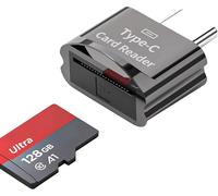 Lecteur de Carte Micro SD/TF USB-C vers Micro SD SDXC SDHC, OTG Lecteur de Carte Adaptateur Mémoire Externes pour Galaxy, Huawei, Tablette, PC, Laptop, MacBook