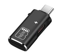 Lecteur de Carte Micro-SD vers USB-C Transfert 5 Gbps avec Recharge USB-C 10W LinQ Noir