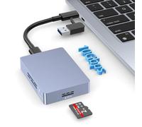Lecteur de carte MicroSD Express pour Switch 2, jusqu'à 900 Mo/s, USB 3.2 Gen 2, adaptateur de lecteur de carte en aluminium conçu pour les cartes microSD Express, microSD UHS-I et UHS-II, avec câbles