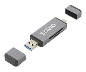 Lecteur de carte SAVAK-72 AK-72 : mémoire USB 2.0 SD PnP 480 Mbps SAVIO