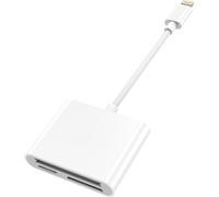 Lecteur de carte SD CF compatible avec iPhone/iPad SD CF TF Lecteur de carte mémoire Adaptateur numérique Trail Game Camera Accessoires Pas besoin d'application
