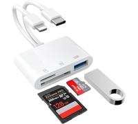 Lecteur de carte SD iPhone Oliveria, lecteur de carte SD Lightning pour iPhone - Lecteur de carte S-D Lightning pour iPhone 15/14/Pro Max/Pro/Plus/Pad Pro/MacBook Pro/MacBook Pro/Air
