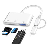 Lecteur De Carte Sd Pour Iphone, Lecteur De Carte Sd 3 En 1 Pour Iphone Ipad, Lecteur De Carte Usb C Avec Sd/Micro Sd, Adaptateur Usb Otg, Pour Iphone 15/14/Ipad/Macbook Pro/Air/Sa[Video882]
