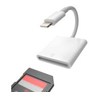Lecteur de Carte SD pour iPhone Mémoire Stick Adaptateur Lightning vers Caméra pour iPad 13 12 11 Pro Max X XS XR 8 7 6 Plus Air Mini Accessoires Certifié MFI Adaptador Visionneuse Caméra Téléphone