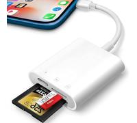 Lecteur de Carte SD pour Phone Pad, Aplimln Adaptateur de Carte SD, Lecteur de Carte mémoire pour Phone avec Double Fente pour Micro SD/SD, Adaptateur de Carte mémoire, Chargement et Lecture de