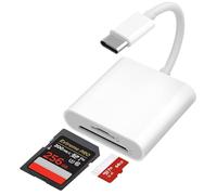 Lecteur de Carte SD USB C, Adaptateur Micro SD vers Type C, Adaptateur Carte de Caméra SD, avec Double Fente pour Micro SD/SD pour iPhone 17/16/15, MacBook, iPad Pro/Air, Samsung Galaxy, Android