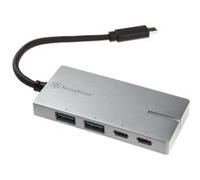 SilverStone SST-EP09C - Hub USB 3.1 Type-C (Gen 1) vers 2x Type-A et 2x Type-C , Voyant LED d'alimentation indépendant