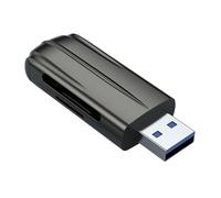 Lecteur de carte TF USB 3.0 à 2 emplacements pour lecteur de carte mémoire PC adaptateur USB pour appareil photo lecture simultanée de la mémoire portable pour PC