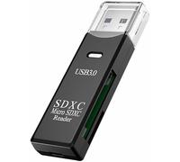 Lecteur de carte USB 3.0, Lecteur/Écrivain haute Vitesse USB 3.0 à 2 emplacements pour tous les SD, SDHC, SDXC, Micro SD, Micro SDHC, Micro SDXC