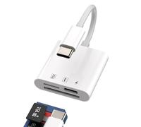 Lecteur de Carte USB C vers Micro SD - Câble de Charge Rapide - Adaptateur TF SD - Chargeur Rapide - Hub de Carte mémoire - Lecteur de Cartes - Accessoire Compatible avec Samsung Apple iPhone