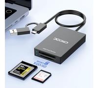 Lecteur de carte USB C XQD, lecteur de carte SD pour iPhone 15/iPad, lecteur de carte mémoire USB A/Type C double fente USB 3.0 pour Sony G/M Series, Lexar 2933x/1400x USB Mark XQD, SD/SDHC pour Apple
