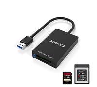 Lecteur de Carte XQD SD - USB 3.0 Lecteur de Carte mémoire à Double Emplacement, 5 Gpbs, Super Speed, pour Sony G/M Series, Lexar 2933x/1400x USB Mark XQD, Carte SD pour Windows/Mac OS