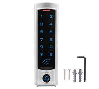 Lecteur de cartes à clavier de porte 13,56 MHz RFID Wiegand26 Contrôleur d'accès par mot de passe avec clavier rétroéclairé pour immeubles de bureaux Quartiers résidentiels Métal