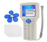 Lecteur de cartes à puce RFID NFC + 5 porte-clés/duplicateur RFID CUID 125K 13,56 MHz, réplicateur RFID pour clés IC/ID, 1 kit lecteur de cartes