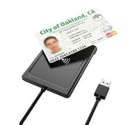 Lecteur de Cartes à Puce USB avec NFC,Lecteur de Cartes Intelligentes/Cartes SIM,Compatible avec Mac OS X + Windows 7-11,Nouvelles Cartes d'Identité,Cartes de Santé,Cartes Bancaires,Linux,Android
