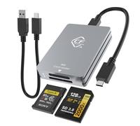 Lecteur de Cartes CFexpress Type A et SD à Deux emplacements, Adaptateur CFexpress Reader Type A Lecteur de Cartes mémoire avec USB 3.2 Gen 2 10Gbps pour Windows/Mac OS/Linux/Android