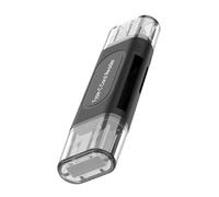 Lecteur De Cartes Conviviales Pour Les Voyages Pour Les Cartes Mémoire SDTF 128 Go De Capacité USB Type C Adaptateurs Téléphoniques L'ordinateur Construction Étanche À L'amortisseur Not Logiciel