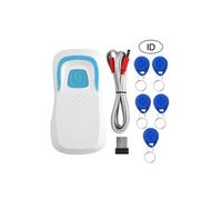 Lecteur de Cartes d'identification sans fil Bluetooth RFID Scanner de Code Fréquence 13.56M / 125Khz (Blanc IC + Scaning)