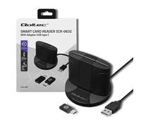 Qoltec Lecteur de carte à puce Intelligent Smart ID SCR-0632 USB de type C - 50632