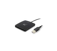 Ewent Lecteur de carte à puce - Lecteur de carte et de carte d'identité - Port USB - compatible PC/SC et WHQL, noir