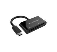 Gembird UHB-CR3-02 lecteur de carte mémoire Noir USB 3.0 (3.1 Gen 1) Type-C - Lecteurs de carte mémoire (MicroSD (TransFlash),SD,SDHC,SDXC, Noir, USB 3.0 (3.1 Gen 1) Type-C, 55 mm, 25 mm, 12 mm)