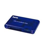 Lecteur de cartes Hama USB 2.0 35 en 1 - Boîte transparente - Compatible avec de nombreuses cartes mémoires