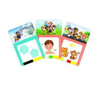 Lecteur de cartes interactif parlant bilingue Quizz Hit® Pat Patrouille avec 150 cartes double face avec quiz éducatif et machine à flashcards pour apprendre le vocabulaire en anglais et en français