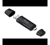 Lecteur de cartes mémoire Equip 245462 USB 3.2 Gen 1 Type-A/Type-C, SD/SDHC/SDXC/MicroSD, taux 5000 Mbit/s, compatible Windows/macOS/Linux/Android
