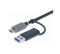 StarTech.com USB 3.0 Multi-Media Memory Card Reader, SD/microSD/CompactFlash Card Reader, Portable USB 5Gbps Card Adapter, External USB-C Card Reader with Attached USB-A Adapter - Works with Any Operating System (FCREADMICRO3V2) - lecteur de carte - USB 3