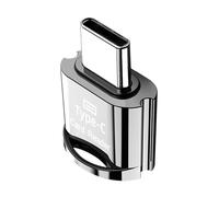 Lecteur de Cartes Mémoire pour Ordinateur, Adaptateur Type C pour Cartes TF, Adaptateur Portable Rapide Branchement Direct pour Smartphone Appareil Photo