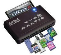 Lecteur de cartes mémoires tout en un : USB 2.0 Mini SD, MMC Mobile, SDHC, M2, TF, XD, CF Noir B09740
