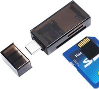 Lecteur de Cartes Micro SD USB, Type C/USB A vers SD/Micro SD/SDXC/SDHC, Lecteur de Cartes mémoire à Double Fente pour PC, MacBook, Galaxy, Tablette, Huawei et Plus,Type C