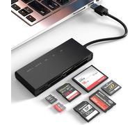 Lecteur de Cartes Multi SD USB3.0,SD/TF/CF/MS/XD 5Gbps High Speed Memory Card Reader pour SDXC SDHC TF Micro SD CF MS MMC Card,Sony Memory Stick Pro Duo Adapter Read 5 Cards Simultaneously