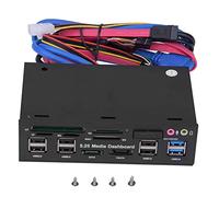 Lecteur de Cartes Multifonction, Tableau de Bord multimédia 5,25 Pouces, avec concentrateur USB3.0/2.0, eSATA, Port d'alimentation à 4 Broches, Audio, Prend en Charge Les formats M2/TF/SD/MS/CF