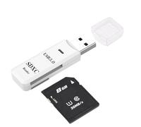 Lecteur de cartes portable - Lecteur de cartes USB 3.0, convertisseur de cartes mémoire à 2 emplacements | Lecteurs haute vitesse Plug and Play pour PC, ordinateur portable, TF, appareil de
