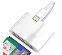 Lecteur de cartes SD Adaptateur USB C pour iPhone 17 16 15 Pro Max pour iPad pour Apple Compatible avec Samsung S26 Micro SD TF CF Compact Flash Photos Mémoire Mobile Android Electronique Mac