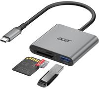 Lecteur de Cartes SD avec USB 3.0, 3 en 1 USB C SD Card Reader 3.0, Adapateur pour SD/Micro SD/SDHC/SDXC/MMC, Compatible avec iPhone 16, MacBook Pro/Air, iPad Pro 2021, Pixel, XPS 13, etc