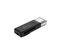 Lecteur De Cartes SD Et MicroSD Compact USB Noir