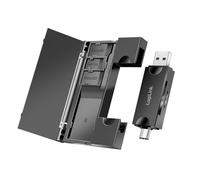 Lecteur de Cartes SD et microSD USB 3.2 (Gen1) avec Stockage de Cartes, USB-A et USB-C