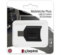 Lecteur de cartes SD - KINGSTON - MobileLite Plus - USB 3.2 - Compatible SD UHS-II - Noir
